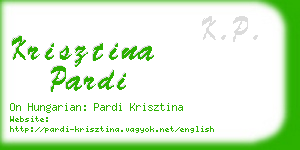 krisztina pardi business card